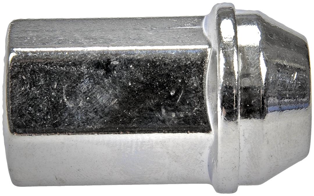 Lug Nut OE Replacement; 1.752 Inch Overall Length; 22 Millimeter Hex Size; 60 Degree Conical Seat; Boxed; Chrome; Closed End; Direct Replacement; Flat Top Capped Nut; M14-1.50 Thread Size; Right Hand Thread; Set of 10; Steel
