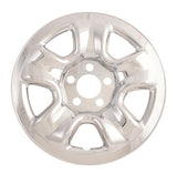 Wheel Skin 16 Inch; 5 Spoke; Snap-On Only; Chrome; ABS Plastic; Set Of 4