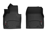 Floor Liner Molded Fit; With Channels And Reservoir To Direct And Hold Fluids With Applied WeatherTech Logo; Black; Thermoplastic Polyolefin (TPO) Vacuum Formed Material; 2 Piece