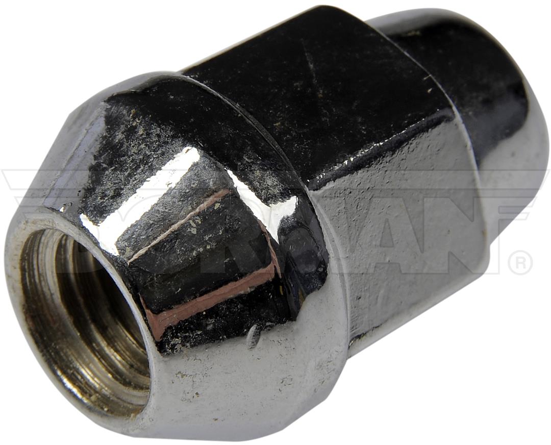 Lug Nut M12 - 1.50 Thread; 60 Degree Conical Seat; Bulge Seat Acorn Lug; 1.382 Inch Overall Length; 21 Millimeter Hex Size; Chrome Plated; Silver; Steel; Bagged; Single