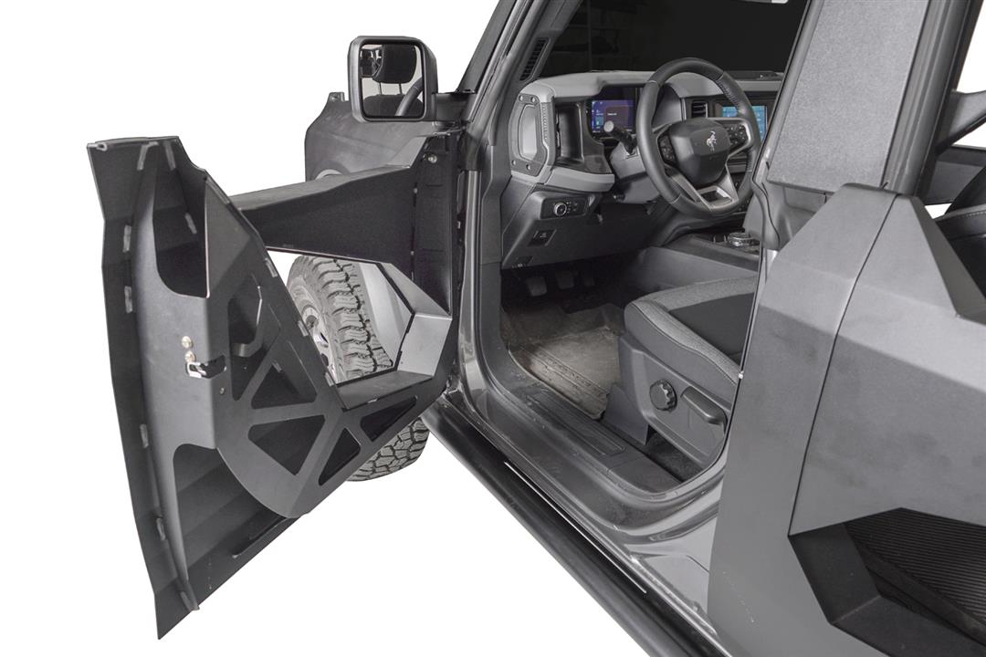 Door Panel Insert For Upper Half Door; Powder Coated; Matte Black; Steel