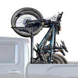Bike Rack Bed Mount; Holds 2 Bikes Vertically; Cradle System With Straps; Non-Foldable; Texture Black Powder Coated; Aluminum; Additional Bike Rack Cradles Are Sold Separately To Carry Up To 6 Bikes