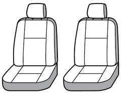 Seat Cover Seat Style C - Bucket With Adjustable Headrests; Polycotton; Charcoal Black; Set Of 2