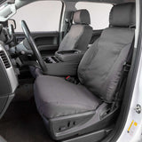 Seat Cover Seat Style C - Bucket With Adjustable Headrests; Polycotton; Gray; Set Of 2