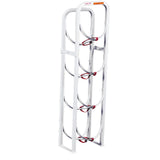 Van Storage System Refrigerant Tank Rack Bolts to Wall; Holds Four 30 Pound Tanks; 48 Inch Height x 13 Inch Width x 8 Inch Depth; Steel; With Straps