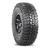 Tire LT325 x 50R22; Mud Terrain Light Truck & SUV; Steel Belted; Radial; Black Sidewall; Tubeless; Hard Asymmetrical Tread Design; 3 Ply Sidewall; Limited Warranty; Load Range F; Service Rating 127Q (3860 Pounds Max Load/ 99 MPH Speed Rating); Fits 9.0 In