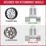 Lug Nut 6 Lug Kit; 12 Millimeter x 1.5 Thread Size; 60 Degree Conical; Spline Drive; Acorn; 1.38 Inch Overall Length; 6 Spline Tool; With 24 Chrome Plated Carbon Steel Lug Nut