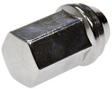Lug Nut OE Replacement; 1.752 Inch Overall Length; 22 Millimeter Hex Size; 60 Degree Conical Seat; Boxed; Chrome; Closed End; Direct Replacement; Flat Top Capped Nut; M14-1.50 Thread Size; Right Hand Thread; Set of 10; Steel