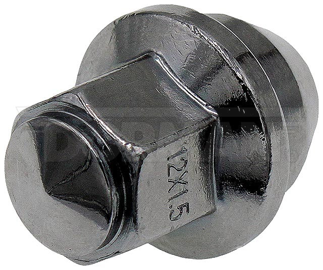 Lug Nut OE Replacement; M12-1.50 Thread Size; 38.5 Millimeter Overall Length; 19 Millimeter Hex Size; 60 Degree Conical Seat; Right Hand Thread; Chrome; Steel; Single