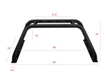 Truck Bed Bar Modular Style; Mounts Up To 4 Lights; Powder Coated; Black; Steel