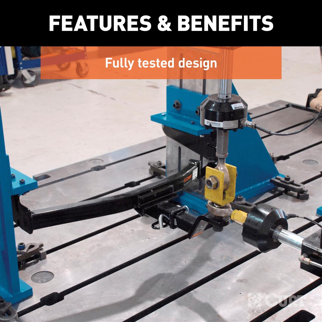 Trailer Hitch Rear Class II; Square Tube; 1-1/4 Inch Receiver; 3500 Pound Weight Carrying Capacity/ 350 Pound Tongue Weight