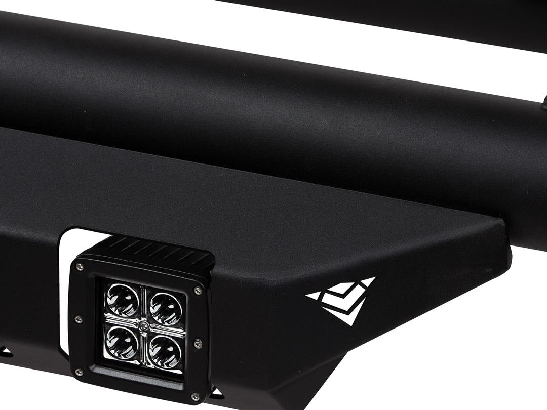Truck Bed Bar 3 Inch Tubular Bar; Mounts Up To 4 Lights; Powder Coated; Black; Steel; With Quad LED Light Mount