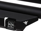 Truck Bed Bar 3 Inch Tubular Bar; Mounts Up To 4 Lights; Powder Coated; Black; Steel; With Quad LED Light Mount