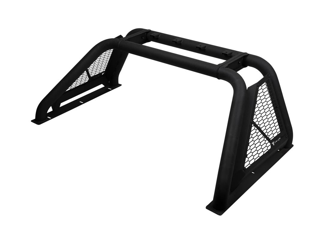 Truck Bed Bar Modular Style; Mounts Up To 4 Lights; Powder Coated; Black; Steel