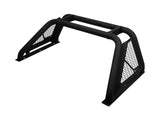 Truck Bed Bar Modular Style; Mounts Up To 4 Lights; Powder Coated; Black; Steel