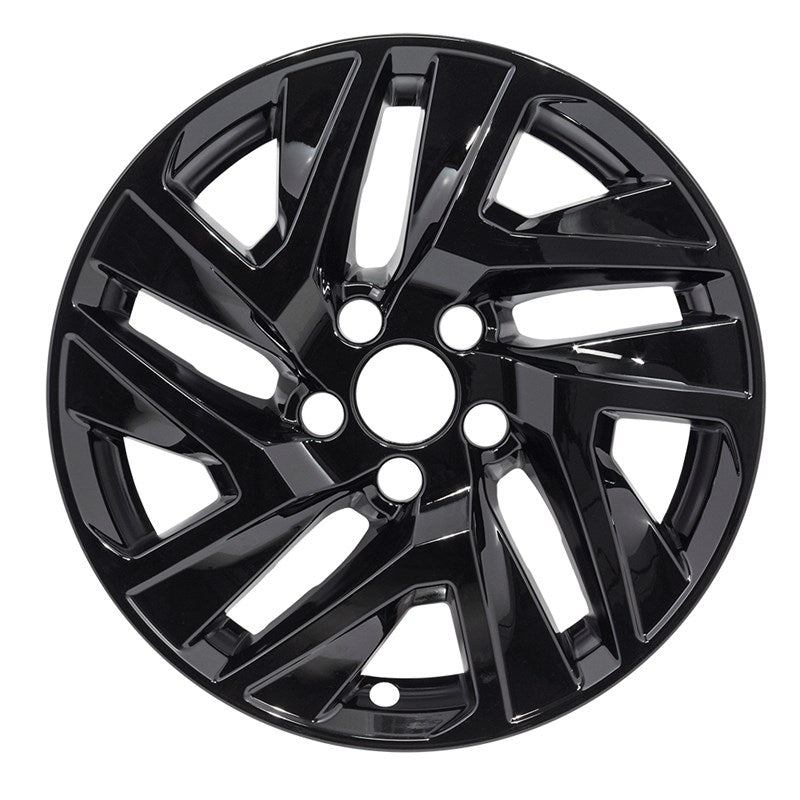 Wheel Skin 17 Inch; 5 Split Spoke; Snap-On Only; Gloss Black; ABS Plastic; Set Of 4