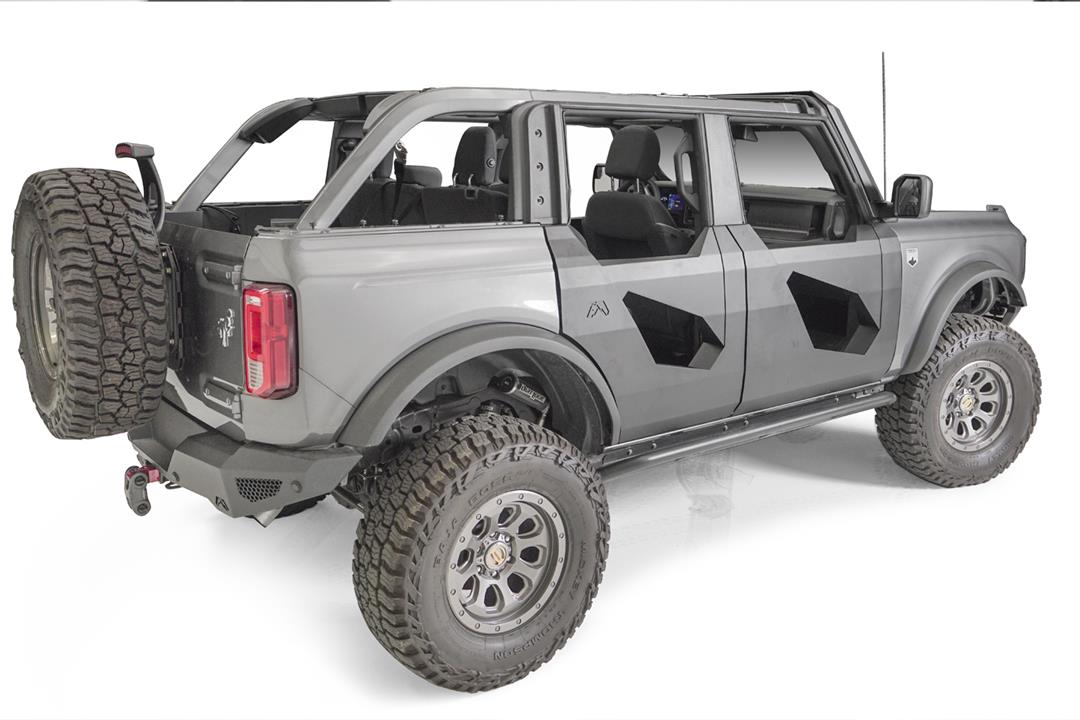 Door Panel Insert For Upper Half Door; Powder Coated; Matte Black; Steel