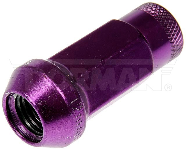 Lug Nut OE Replacement; M12-1.50 Thread Size; 48 Millimeter Overall Length; 17 Millimeter Hex Size; 60 Degree Conical Seat; Open End; Right Hand Thread; Purple; Carbon Steel; Pack Of 20