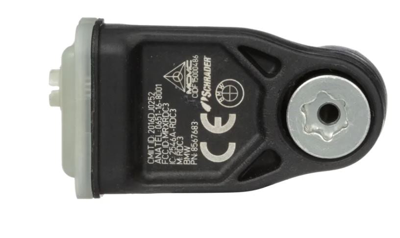 Tire Pressure Monitoring System - TPMS Sensor Clamp In Valve Stem Type; Programmable; 433 Megahertz Radio Frequency; Valve Stem Mount; With Aluminum Valve Stem; Single