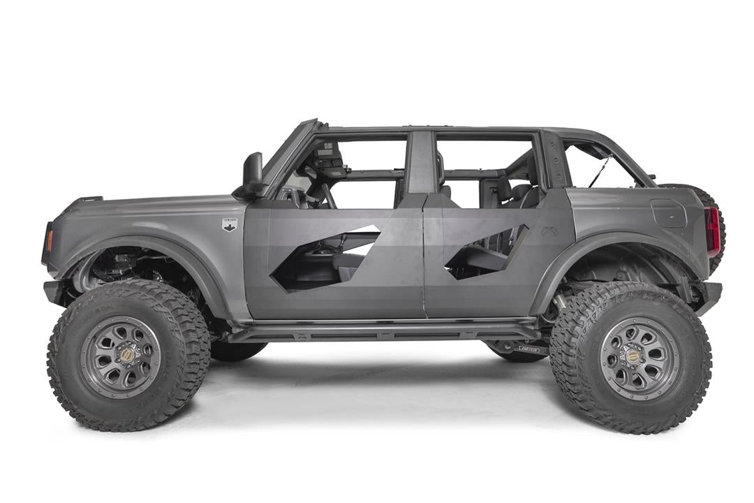 Door Panel Insert For Upper Half Door; Powder Coated; Matte Black; Steel