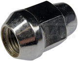 Lug Nut 14 Millimeter X 1.5 Thread Size; 60 Degree Conical Seat; Bulge Seat Acorn Lug; 1.390 Inch Overall Length; 13/16 Inch Hex Size; Chrome Plated; Silver; Steel; Boxed; Set of 10