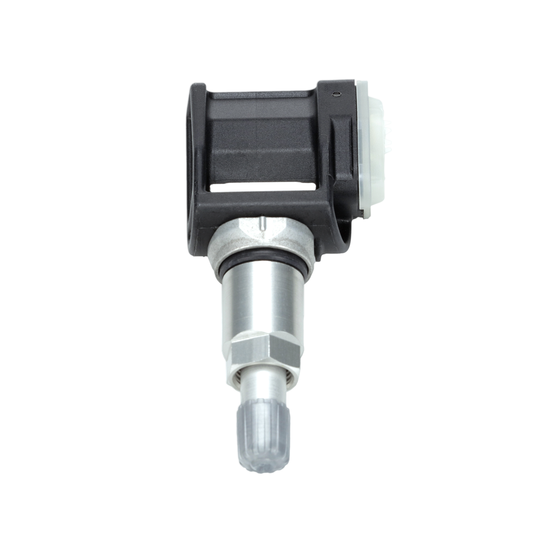 Tire Pressure Monitoring System - TPMS Sensor Clamp-In; 433 Megahertz Radio Frequency; Single; Aluminum; Variable Angle; Nut Torque: 6 Inch Pound Nano Meter; Valve Core Torque: 3.5 Inch Pound Nano Meter