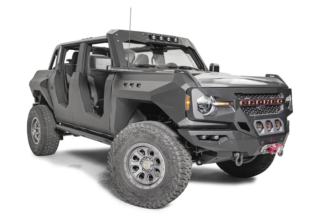 Fender Powder Coated; Matte Black; Steel; Set Of 2; With Front Fender Vents; For 35 Inch Tire
