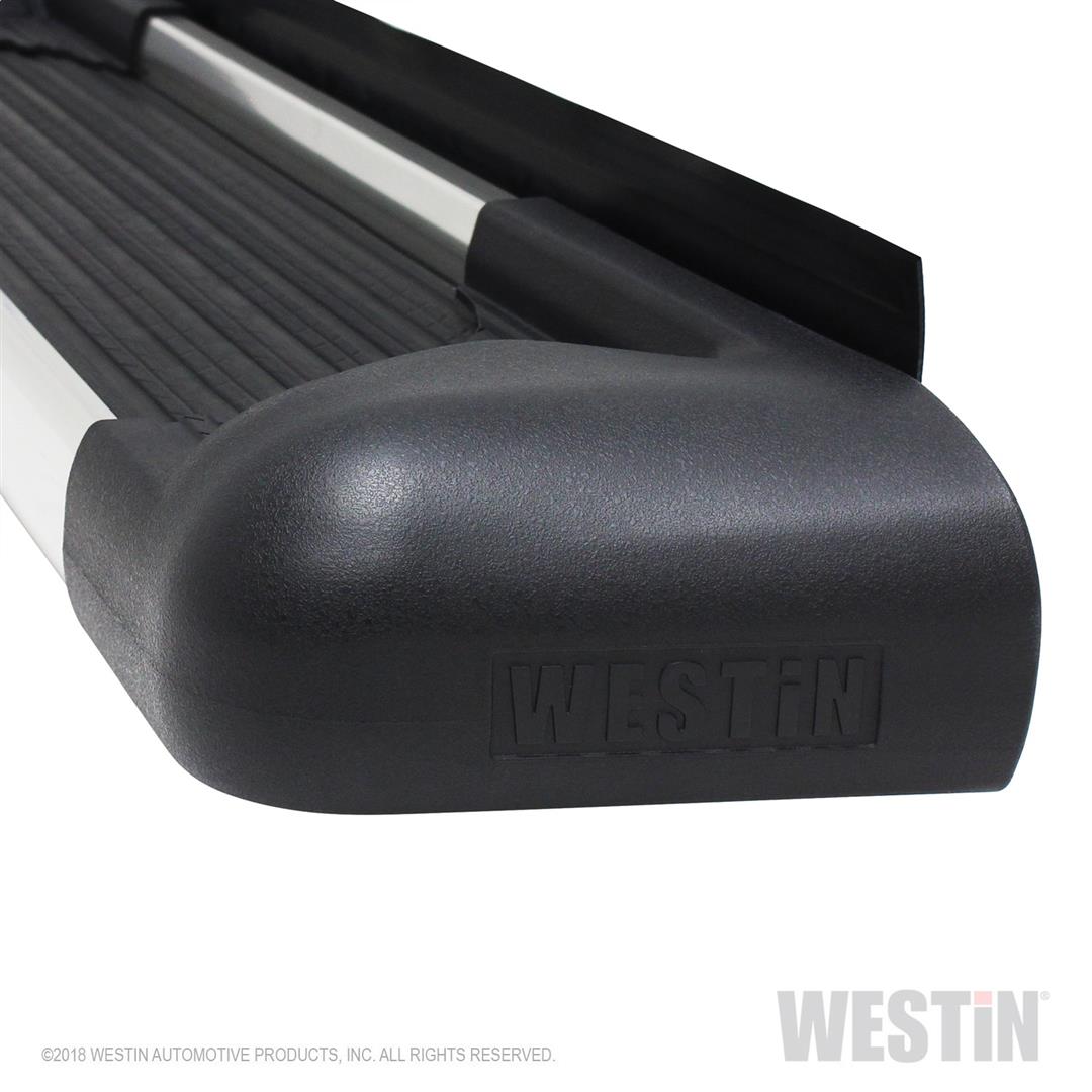 Running Board Polished; Aluminum; With LED End Caps; Mounting Bracket Required; 74.25 Inch Length