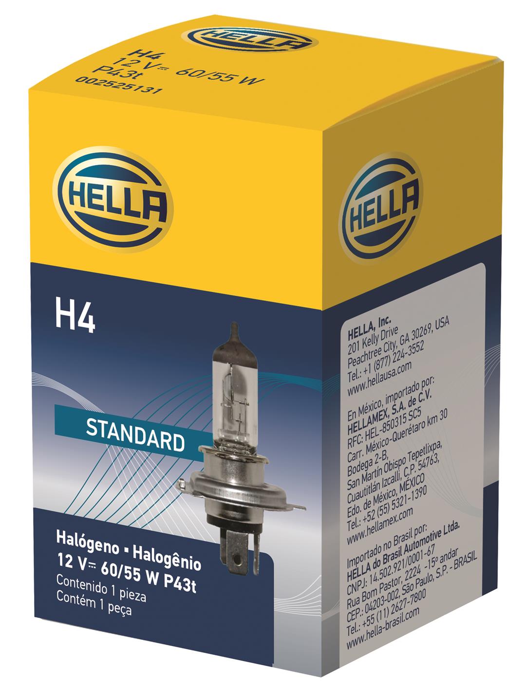 Headlight Bulb H4; Halogen Bulb; 60/ 55 Watt; 12 Volt; White Beam Color; 3200K Light Color Temperature; Single; Off-Road Use Only