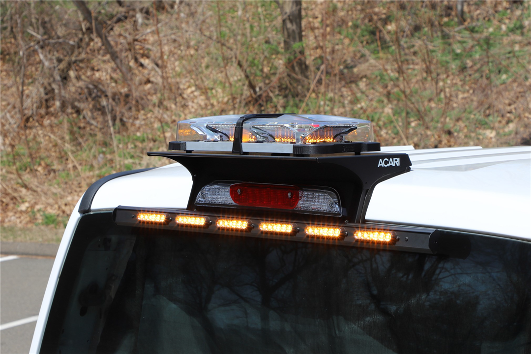 Warning Light Mount For Warning Lights/ Antennas/ GPS And Roof Top Accessories; Clamp On Mount; Powder Coated; Aluminum; 20 Inch Length Platform