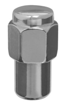 Lug Nut 12 x 1.5 Millimeter Thread Size; Mag Shank; Standard Shank; 1.65 Inch/ 41.91 Inch Overall Length; Chrome Plated; Steel; Pack Of 4; With Washer