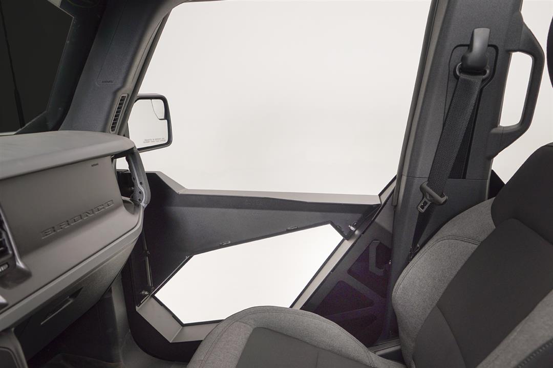 Door Panel Insert For Upper Half Door; Powder Coated; Matte Black; Steel