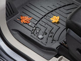 Floor Liner Molded Fit; With Channels And Reservoir To Direct And Hold Fluids With Applied WeatherTech Logo; Black; Thermoplastic Polyolefin (TPO) Vacuum Formed Material; 2 Piece
