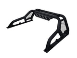 Truck Bed Bar 3 Inch Tubular Bar; Mounts Up To 4 Lights; Powder Coated; Black; Steel; With Quad LED Light Mount