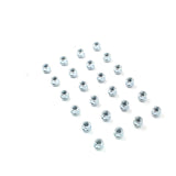 Lug Nut 6 Lug Kit; 14 Millimeter x 2 Thread Size; 60 Degree Conical Bulge Open End; Acorn Open End; 0.84 Inch Overall Length; 3/4 Inch Hex Size; With 24 Zinc Plated Steel Lug Nut