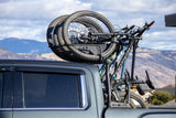 Bike Rack Bed Mount; Holds 2 Bikes Vertically; Cradle System With Straps; Non-Foldable; Texture Black Powder Coated; Aluminum; Additional Bike Rack Cradles Are Sold Separately To Carry Up To 4 Bikes