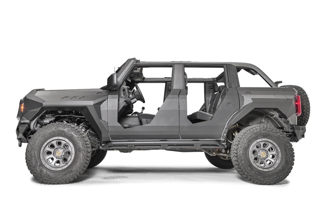 Fender Powder Coated; Matte Black; Steel; Set Of 2; With Front Fender Vents; For 35 Inch Tire