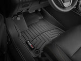 Floor Liner Molded Fit; With Channels And Reservoir To Direct And Hold Fluids With Applied WeatherTech Logo; Black; Thermoplastic Polyolefin (TPO) Vacuum Formed Material; 2 Piece
