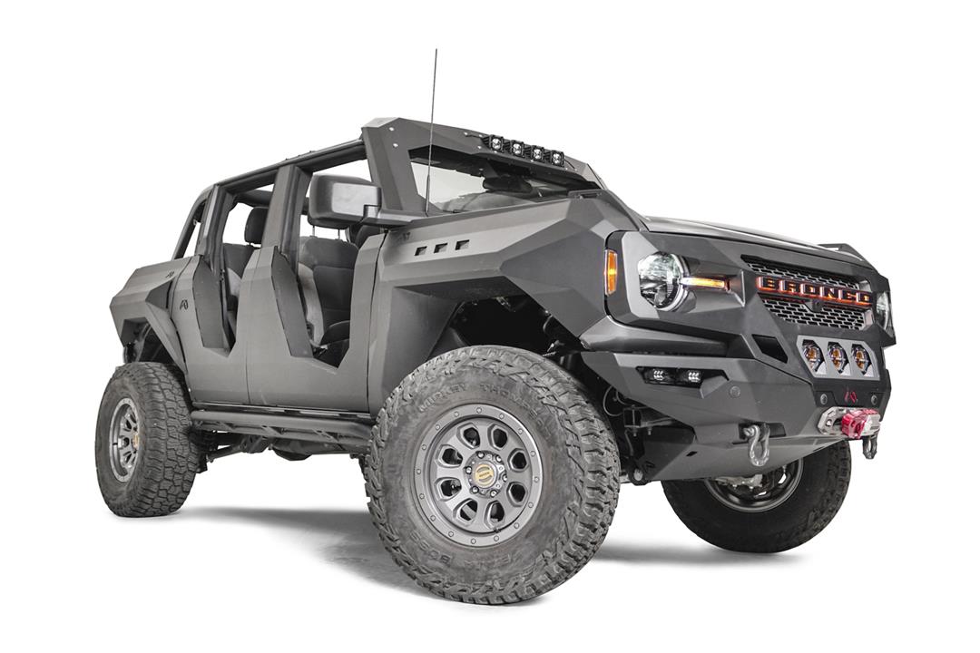Fender Powder Coated; Matte Black; Steel; Set Of 2; With Front Fender Vents; For 35 Inch Tire