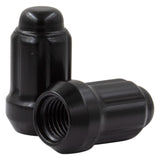 Lug Nut 12 Millimeter X 1.5 Thread Size; 60 Degree Conical Bulge; Acorn; 1.38 Inch Overall Length; Spline Drive; Requires 6 Spline Tool (See Required Parts); Black; Carbon Steel; Single