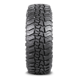 Tire LT325 x 50R22; Mud Terrain Light Truck & SUV; Steel Belted; Radial; Black Sidewall; Tubeless; Hard Asymmetrical Tread Design; 3 Ply Sidewall; Limited Warranty; Load Range F; Service Rating 127Q (3860 Pounds Max Load/ 99 MPH Speed Rating); Fits 9.0 In
