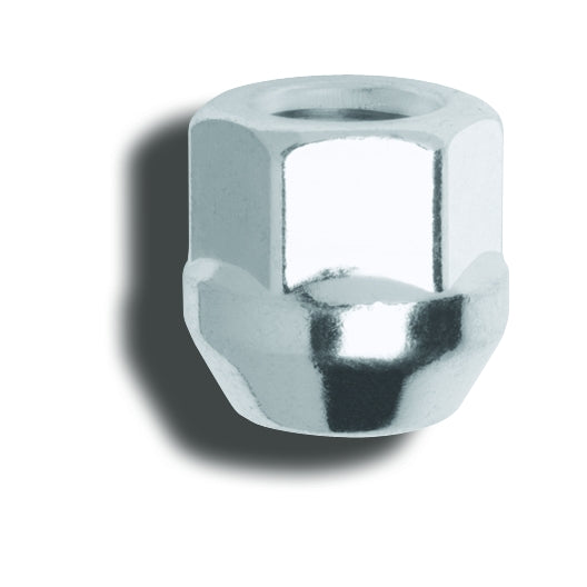 Lug Nut 12 Millimeter X 1.5 Thread Size; Conical Seat; For Use With Steel And Aluminum Wheels; 0.825 Inch Overall Length; 3/4 Inch Hex Size; Chrome Plated; Steel; Pack Of 100