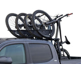 Bike Rack Bed Mount; Holds 2 Bikes Vertically; Cradle System With Straps; Non-Foldable; Texture Black Powder Coated; Aluminum; Additional Bike Rack Cradles Are Sold Separately To Carry Up To 4 Bikes