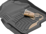 Floor Liner Molded Fit With Underside Nibs; With Channels And Reservoir To Direct And Hold Fluids With Embossed WeatherTech Logo; Black; Thermoplastic Elastomer (TPE) Injection Molded Material; 2 Piece