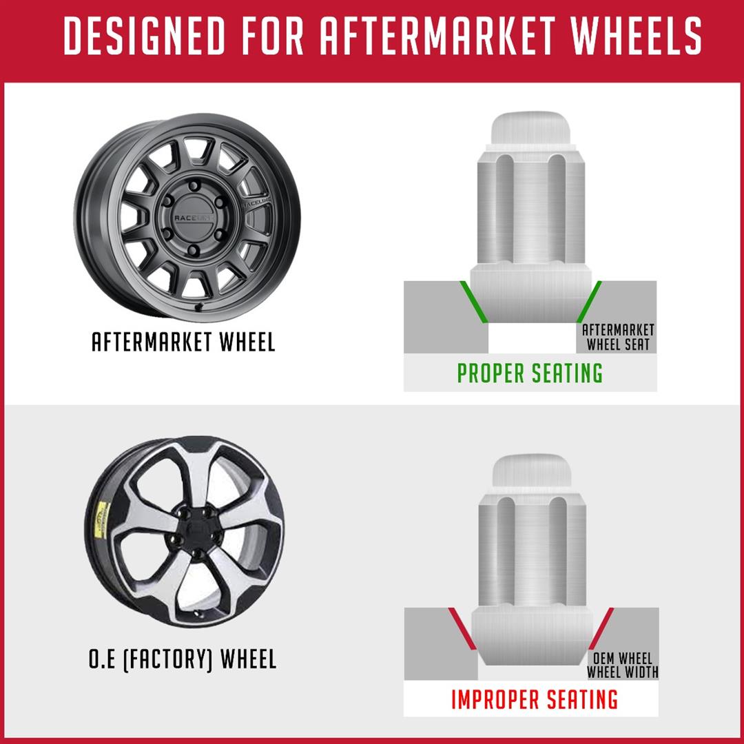 Lug Nut 8 Lug Kit; 14 Millimeter x 1.5 Thread Size; 60 Degree Conical; Spline Drive; Acorn Duplex; 4.4 Inch Overall Length; 6 Spline Tool; With 32 Chrome Plated Steel Spike Lug Nuts/ Socket Key