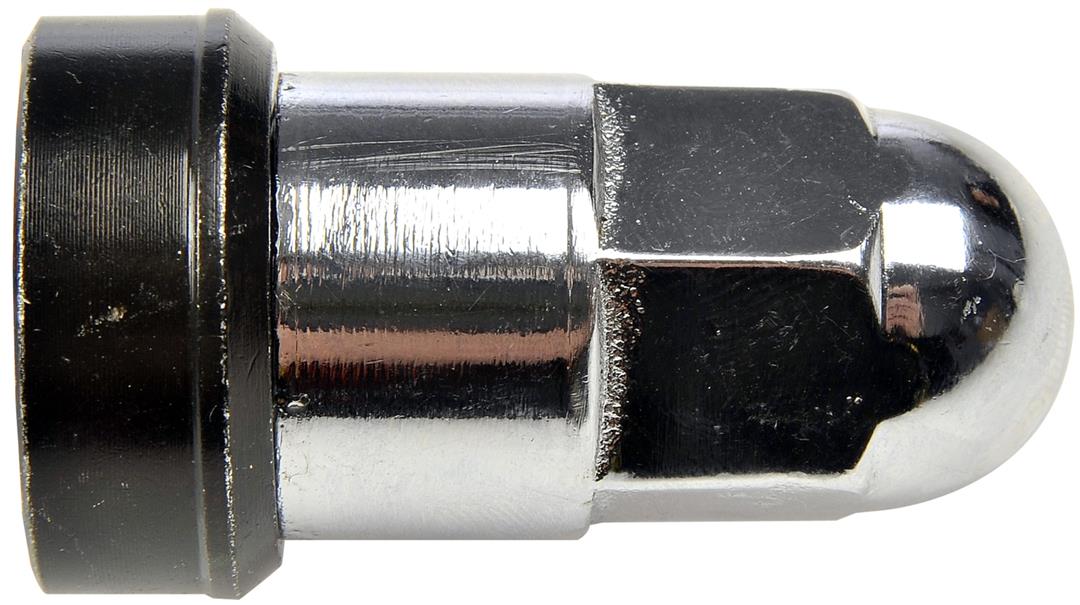 Lug Nut OE Replacement; 2.041 Inch Overall Length; 21 Millimeter Hex Size; 51.83 Millimeter Length; Bagged; Chrome; Closed End; Direct Replacement; Flange Seat; M14 Thread; M14-1.50 Thread Size; Mag Nut; Right Hand Thread; Single; Steel