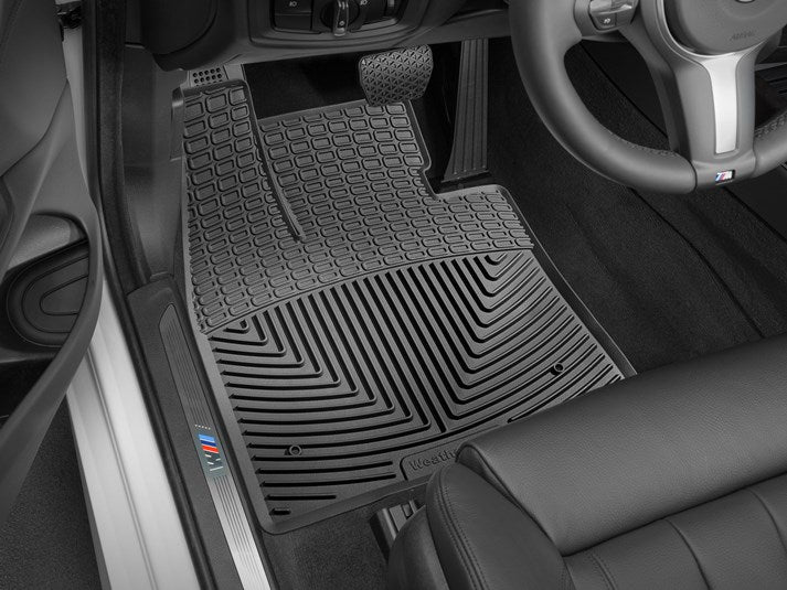 Floor Mat Direct-Fit; Deeply Sculpted Channels; Black; Thermoplastic Elastomer (TPE); 2 Piece