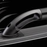 Bed Side Rail Direct Fit; Stake Pocket Mount; Powder Coated; Black; Stainless Steel With Nylon End; With Built In Tie Downs; Not Compatible With Tool Box