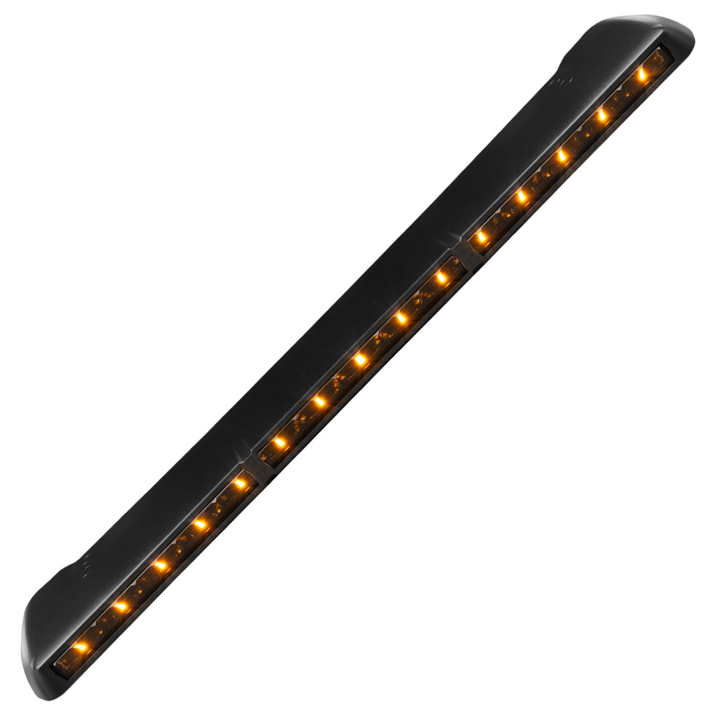 Light Bar LED Bulbs; Direct Fit; 240 Watts Power; 14 Amps At 12 Volt; 40 Degree Driving Beam; 18000 Raw Lumens; Clear Polycarbonate Lens; Black Aluminum Housing; Integrated Windshield Roof Mount; With Stainless Steel Anti-Fog Breather Valves; Requires Lig