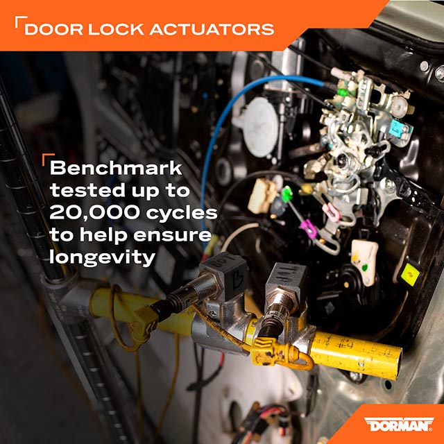 Door Lock Actuator Motor OE Replacement; Integrated